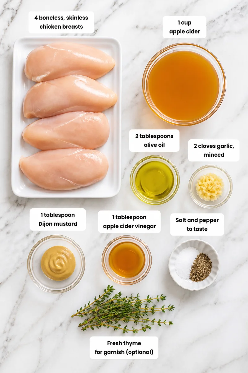 Easy One Skillet Apple Cider Glazed Chicken