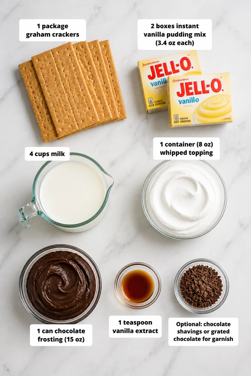Easy Potluck No Bake Chocolate Eclair Cake