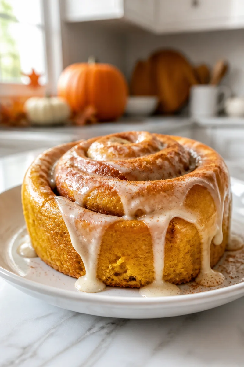 Fluffy Pumpkin Spice Cinnamon Roll Recipe