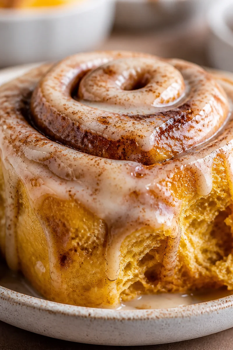Fluffy Pumpkin Spice Cinnamon Roll Recipe
