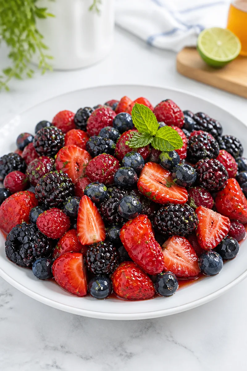 Fresh Honey Lime Berry Fruit Salad