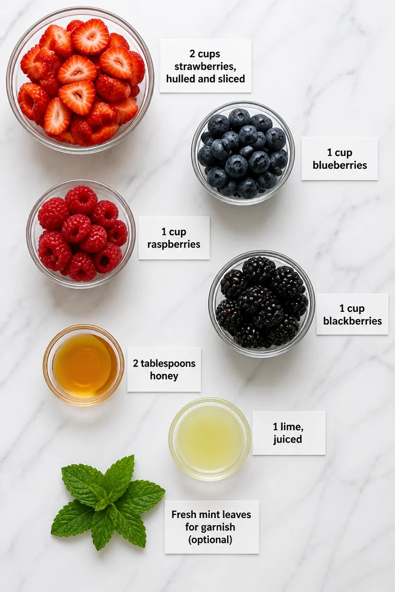 Fresh Honey Lime Berry Fruit Salad