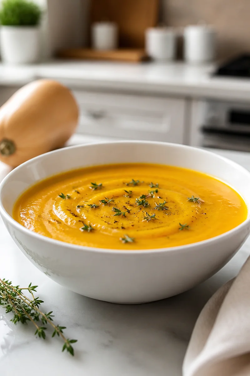 Healthy Fall Harvest Roasted Butternut Squash Soup