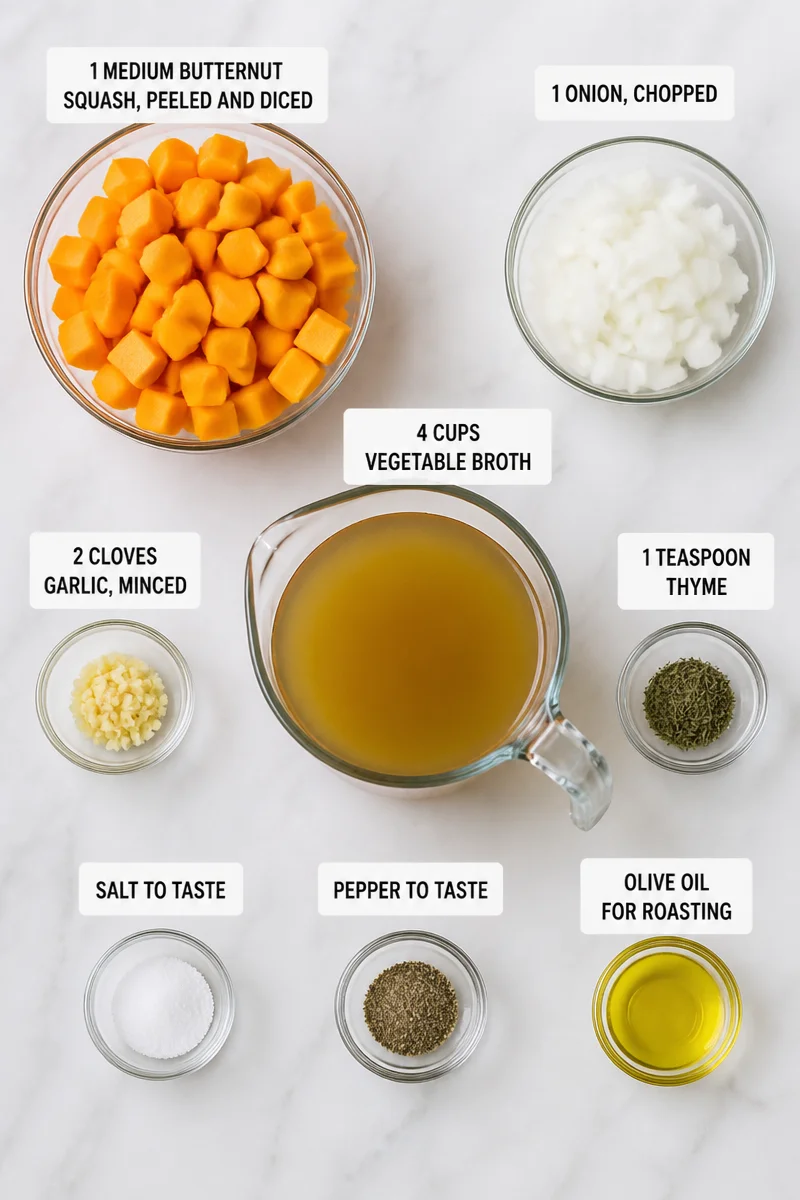 Healthy Fall Harvest Roasted Butternut Squash Soup