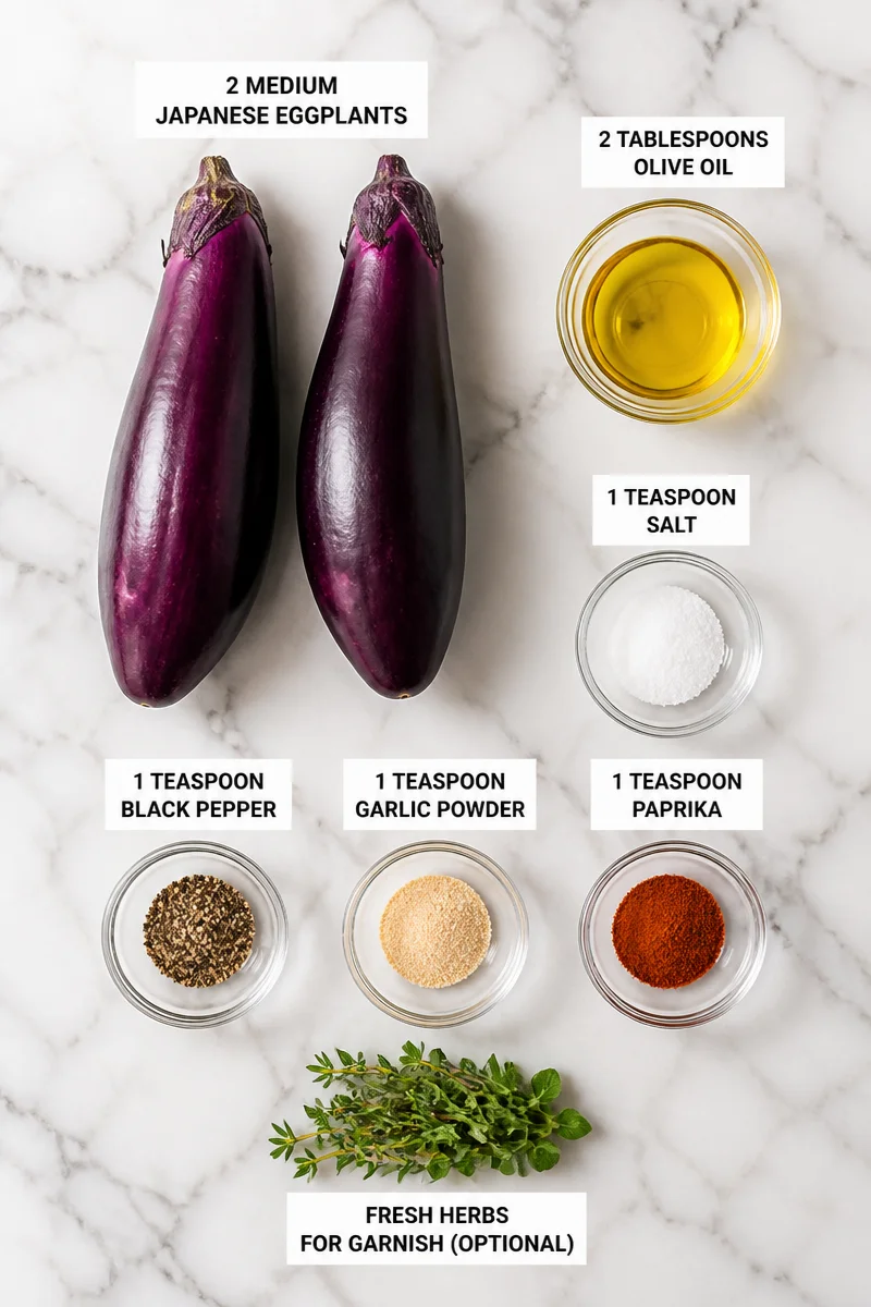Healthy Oven Roasted Japanese Eggplant Recipe
