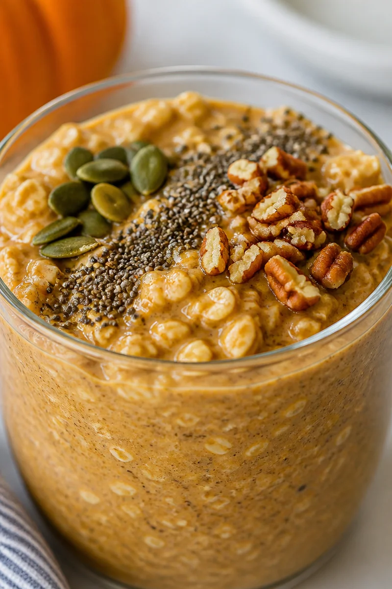 Healthy Pumpkin Pie Overnight Oats Recipe