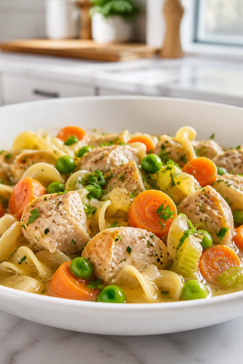 Hearty Winter Chicken Noodle Skillet