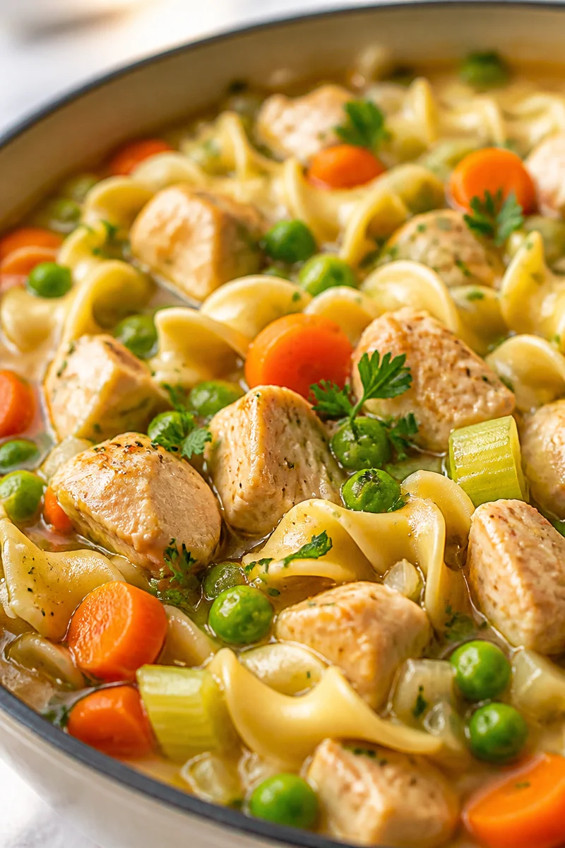 Hearty Winter Chicken Noodle Skillet