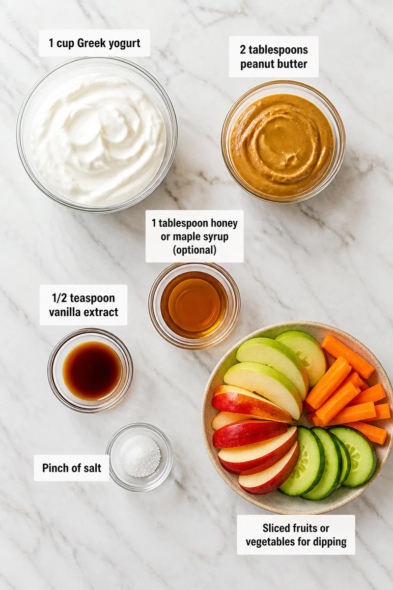High Protein Greek Yogurt Peanut Butter Dip