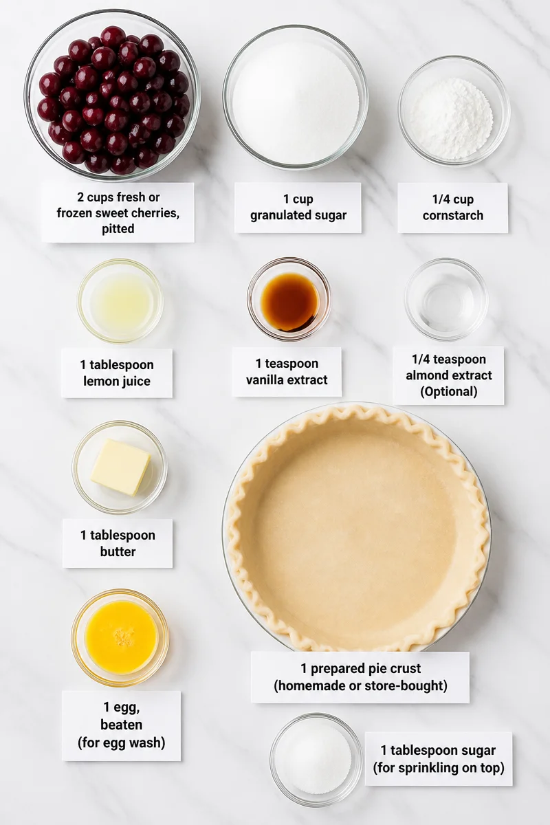 Homemade Sweet Cherry Pie From Scratch