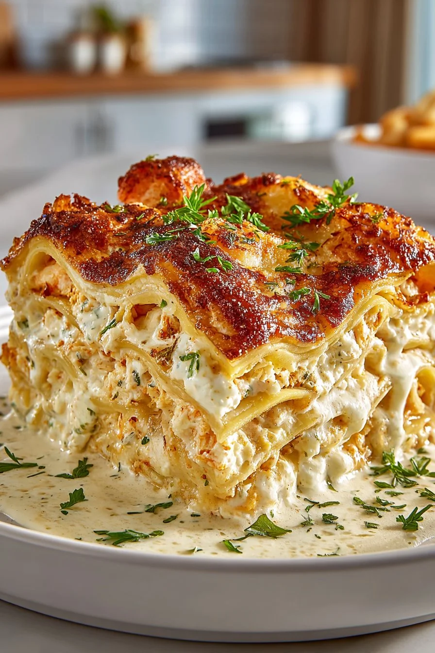 Homestyle Crab and Shrimp Seafood Lasagna