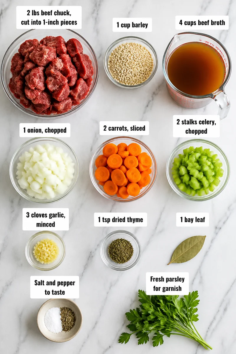 Homestyle Slow Cooker Beef And Barley Stew
