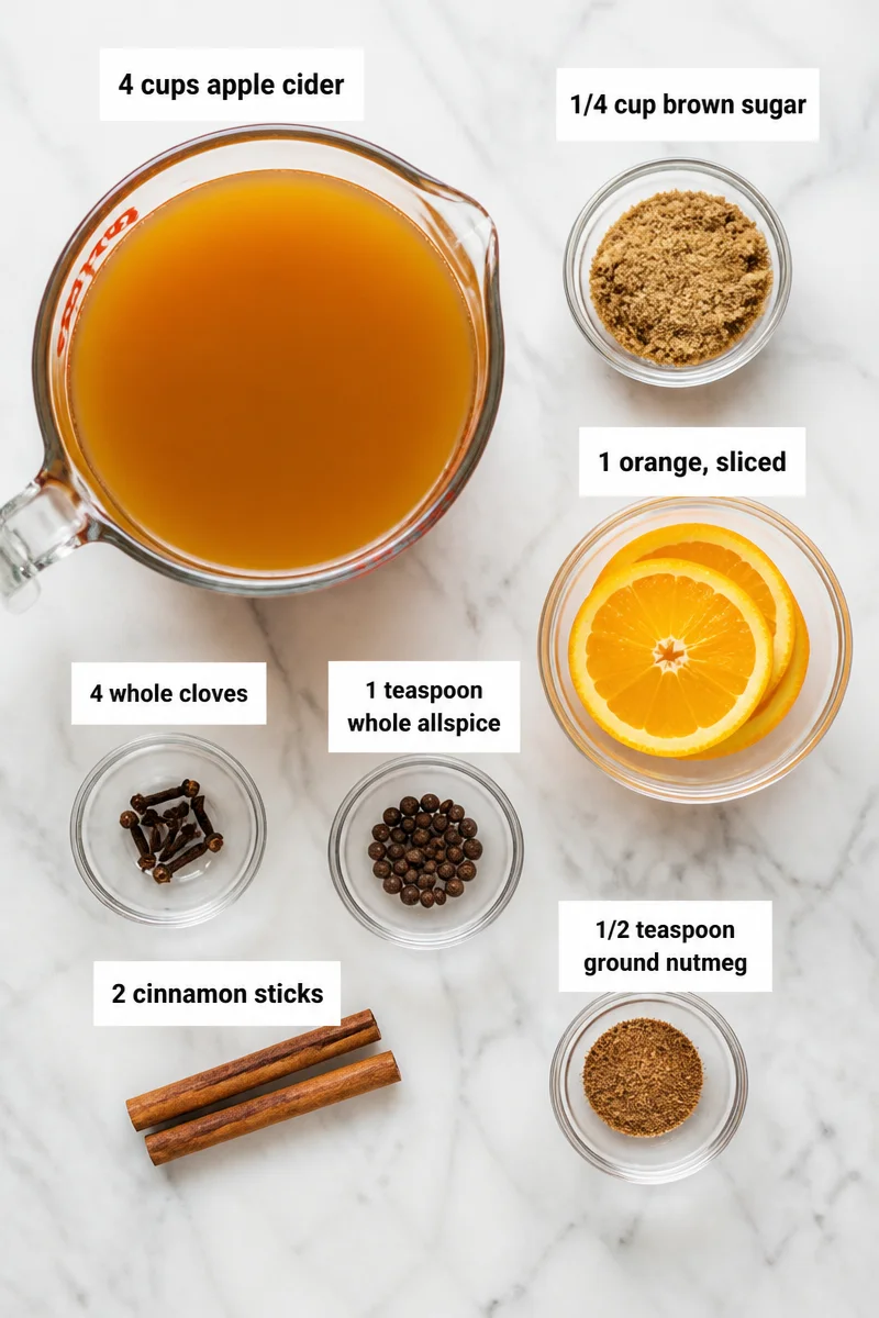 Hot Spiced Apple Cider With Cinnamon Sticks