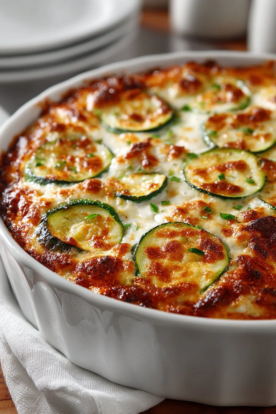 Low Calorie Ground Turkey Zucchini Lasagna