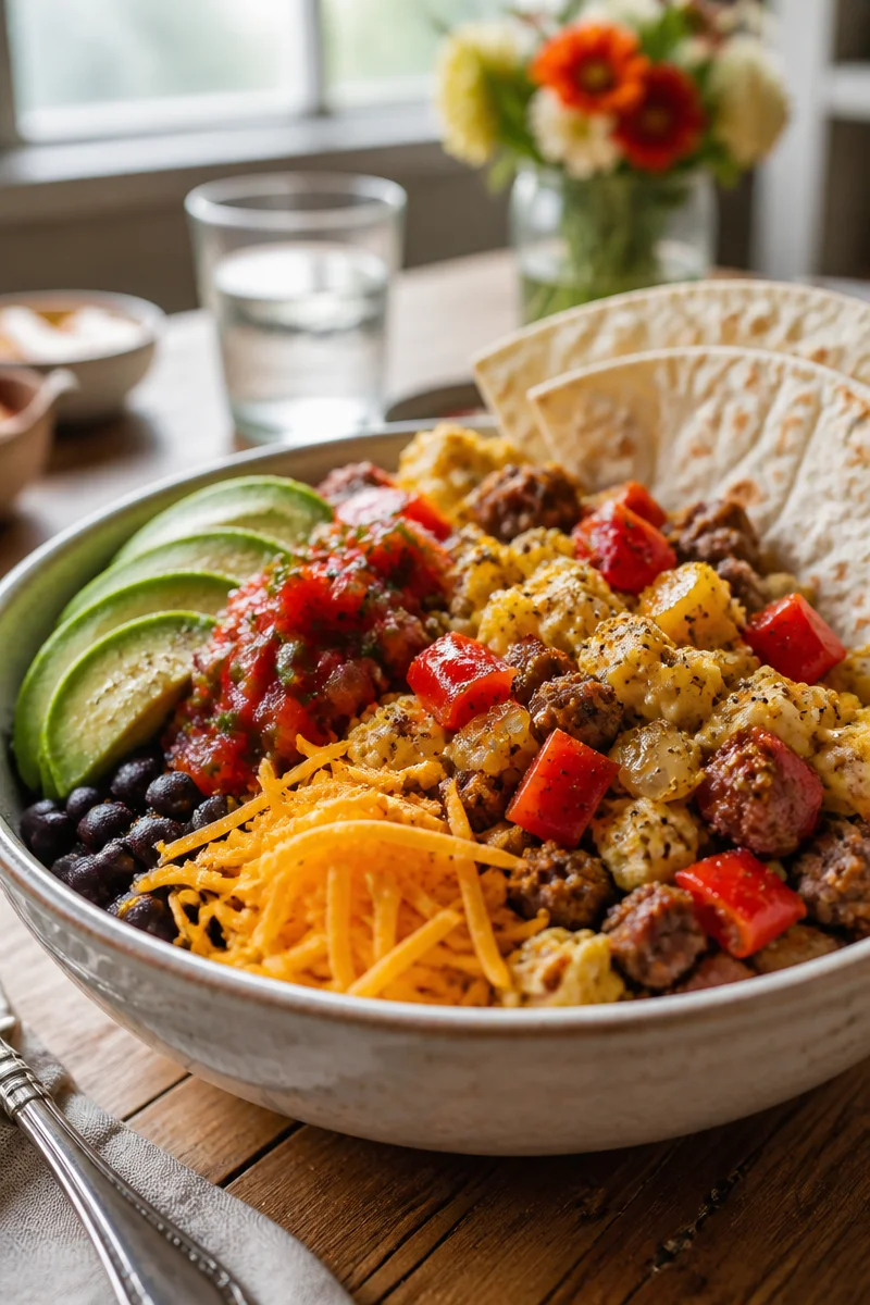 Meal Prep Turkey Sausage Breakfast Burrito Bowls