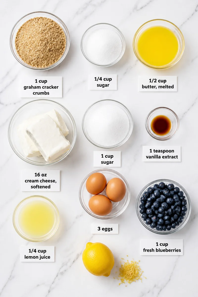 Mini Lemon Blueberry Cheesecake Recipes