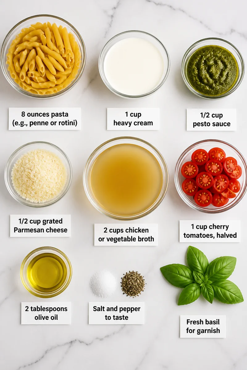 One Pot Creamy Pesto Pasta Recipes