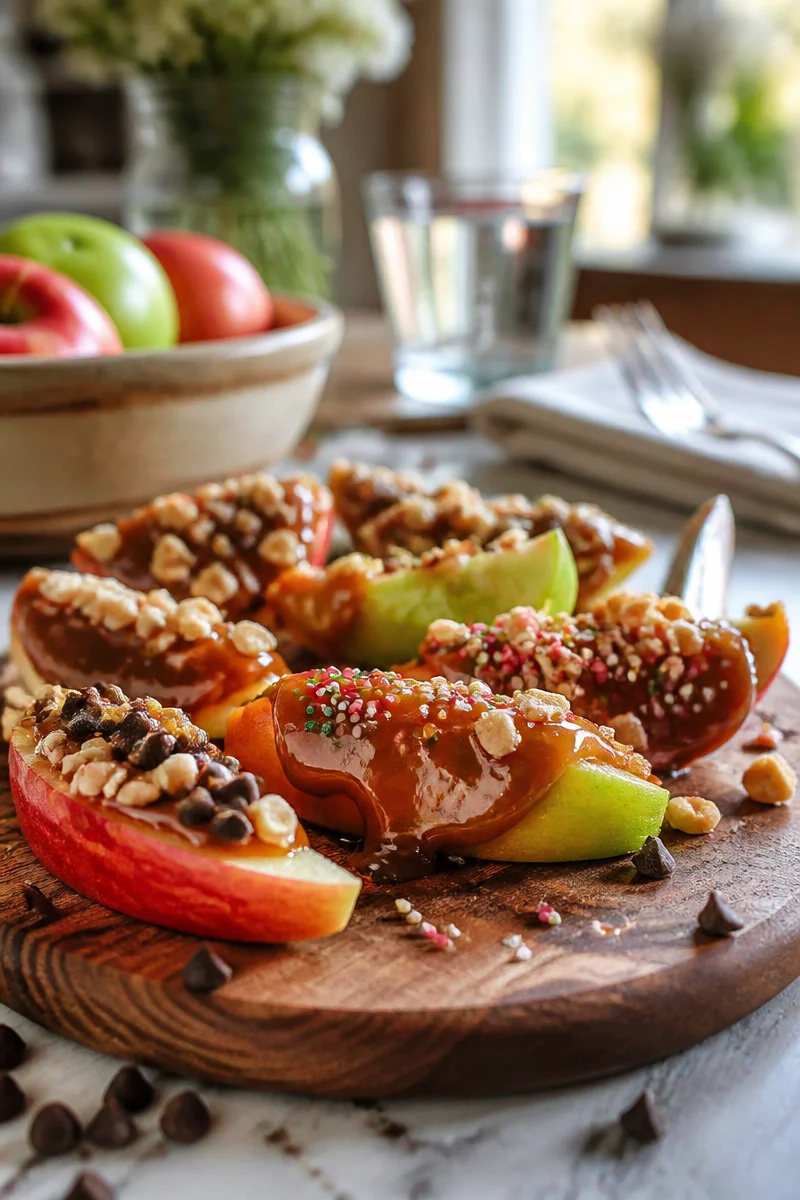 Quick 10 Minute Caramel Apple Slices Snack
