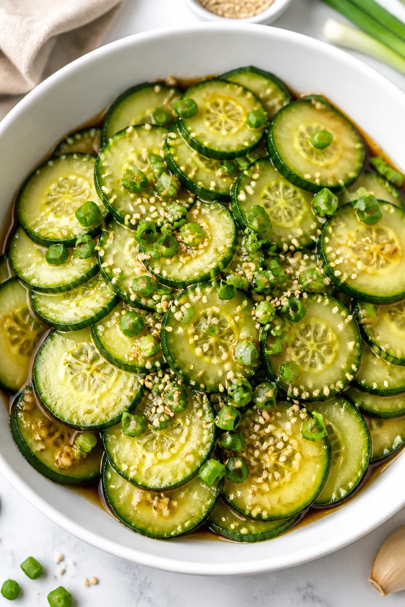 Quick Asian Sesame Cucumber Salad