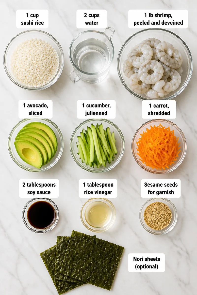 Quick Weeknight Shrimp Sushi Bowl