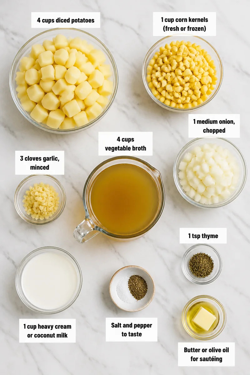 Slow Cooker Creamy Potato And Corn Chowder