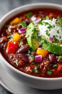Slow Cooker Spicy Vegetarian Chili