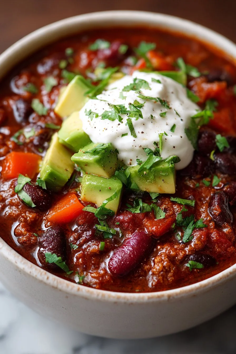 Slow Cooker Spicy Vegetarian Chili