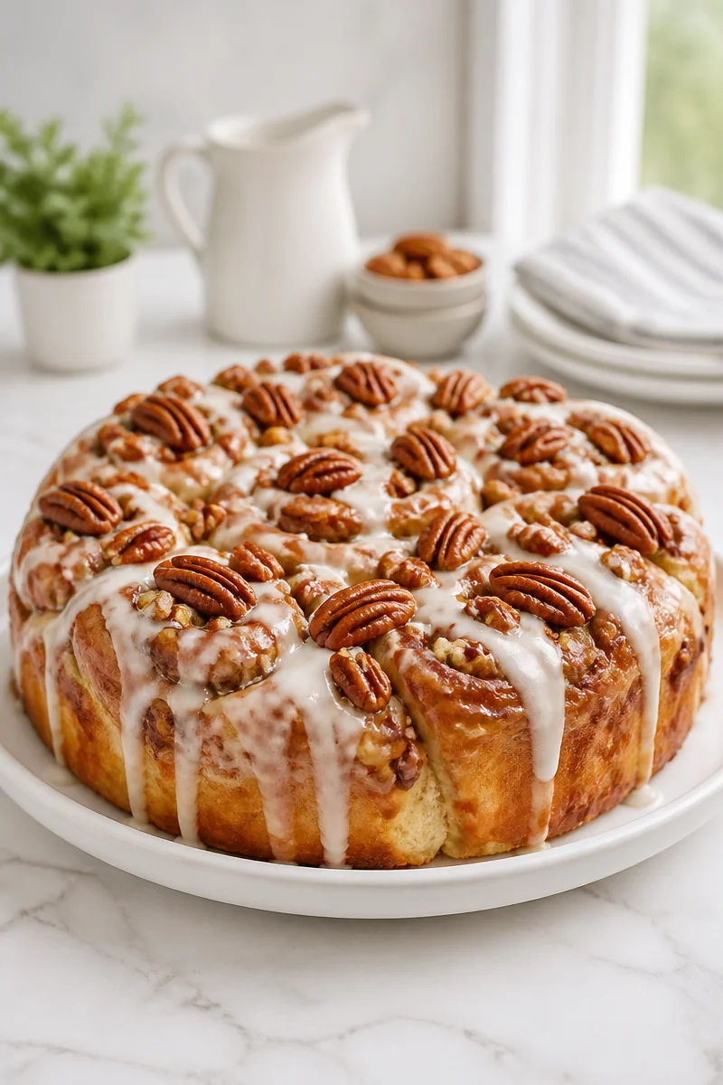 Soft Pecan Sticky Cinnamon Rolls