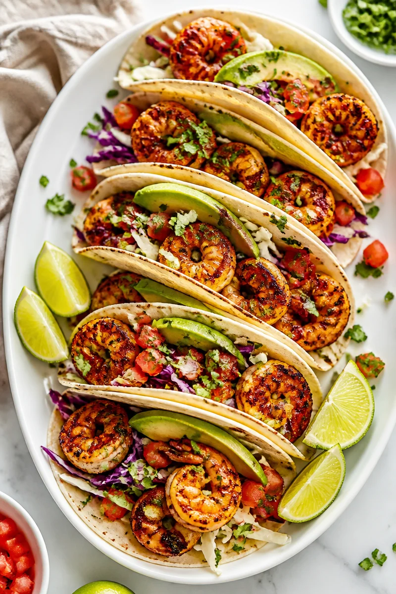 Spicy Cajun Grilled Shrimp Tacos
