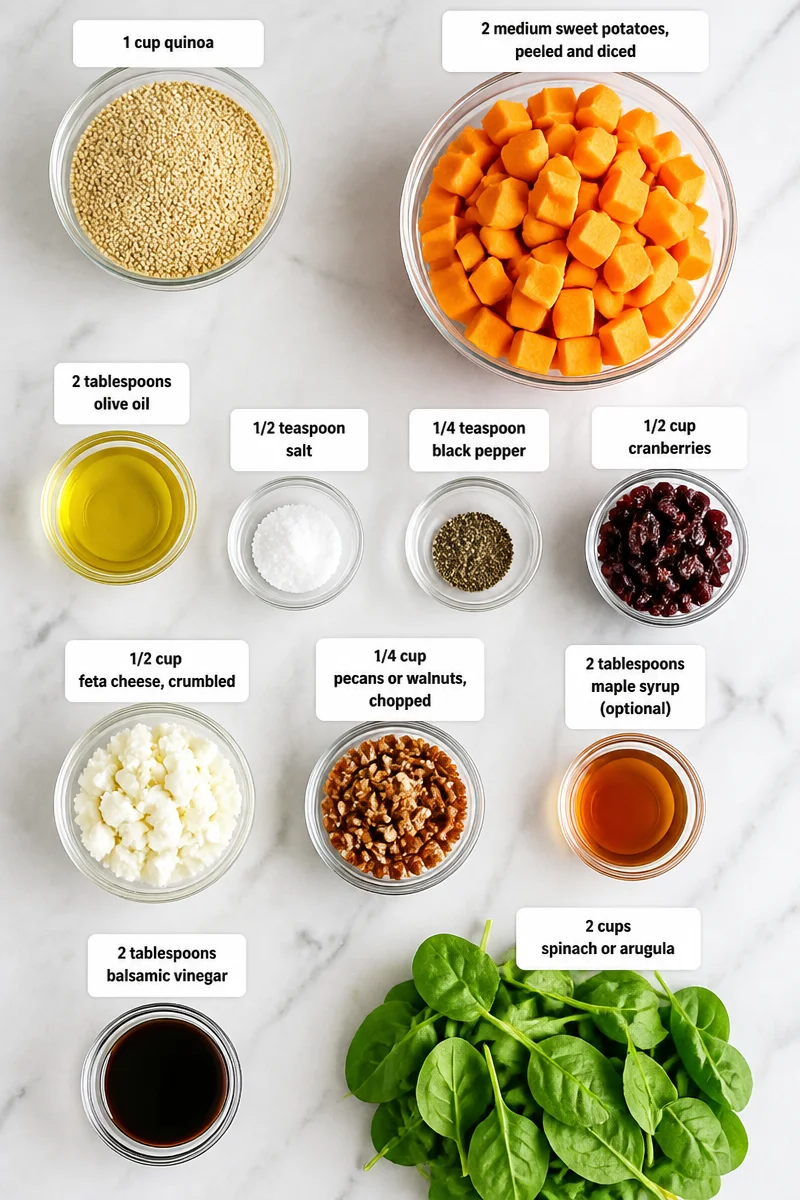 Warm Autumn Quinoa And Roasted Sweet Potato Salad