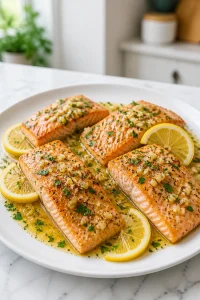 20 Minute Skillet Lemon Butter Salmon Dinner Idea Easy