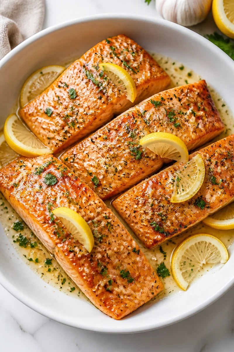 20 Minute Skillet Lemon Butter Salmon Dinner Idea Easy