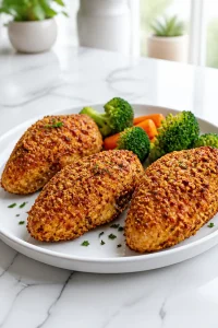 Air Fryer Pecan Crusted Honey Mustard Chicken