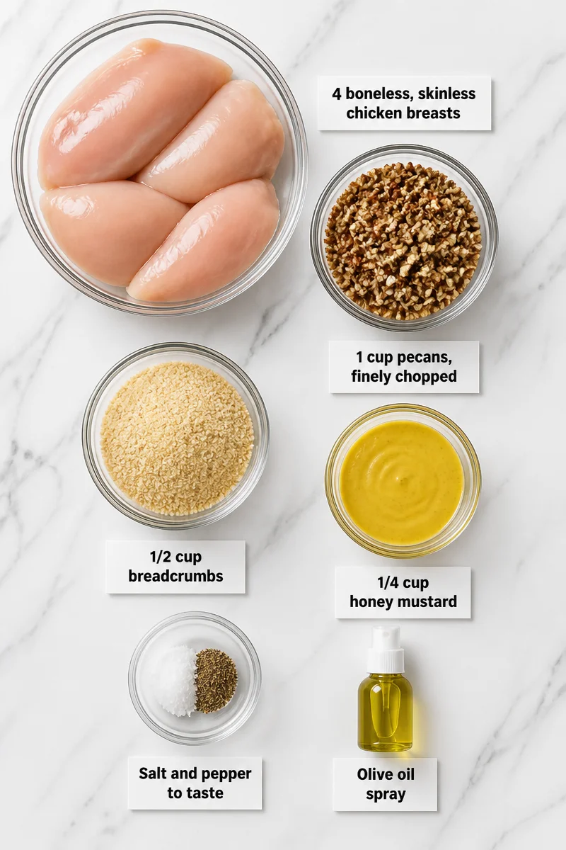 Air Fryer Pecan Crusted Honey Mustard Chicken