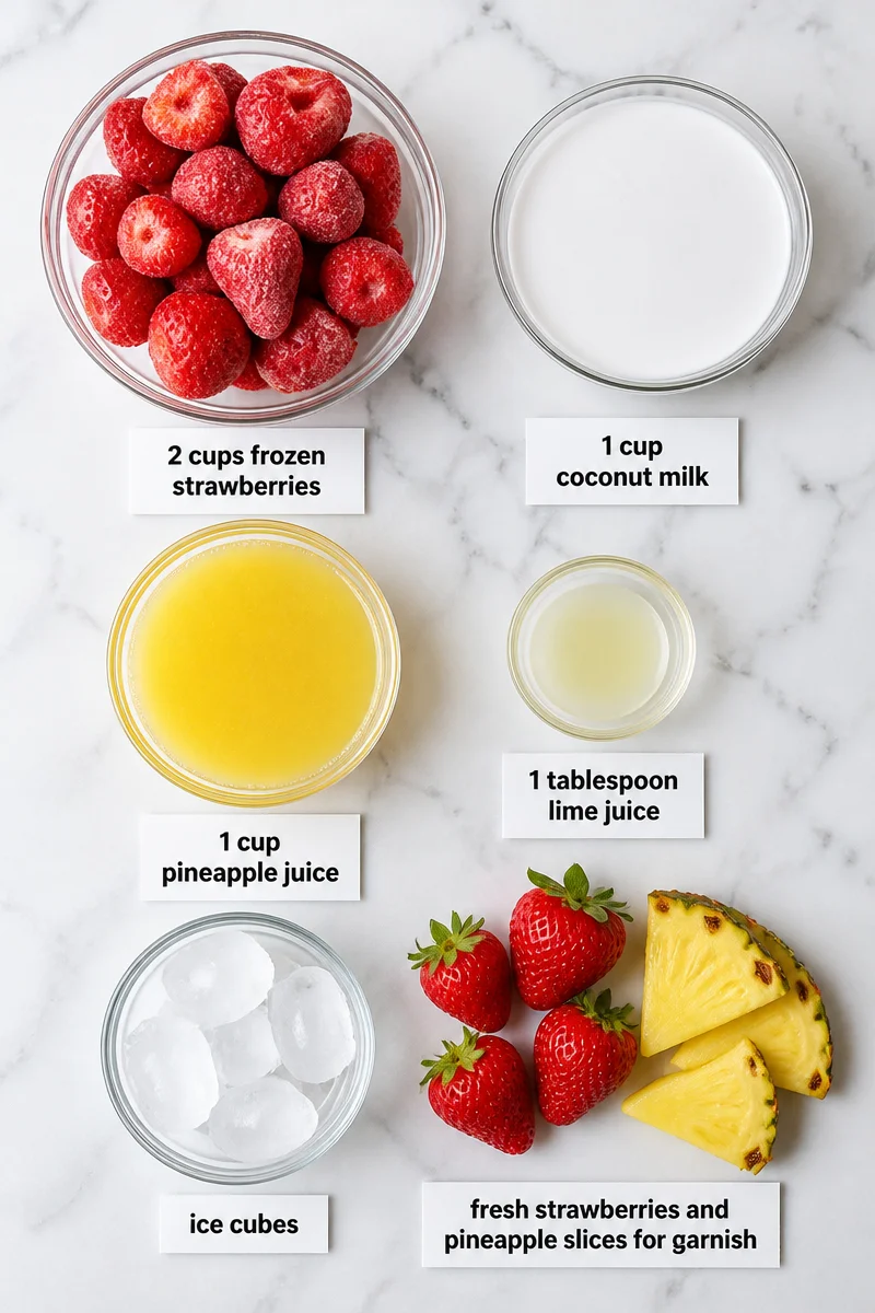 Alcohol Free Frozen Strawberry Pina Colada Recipe