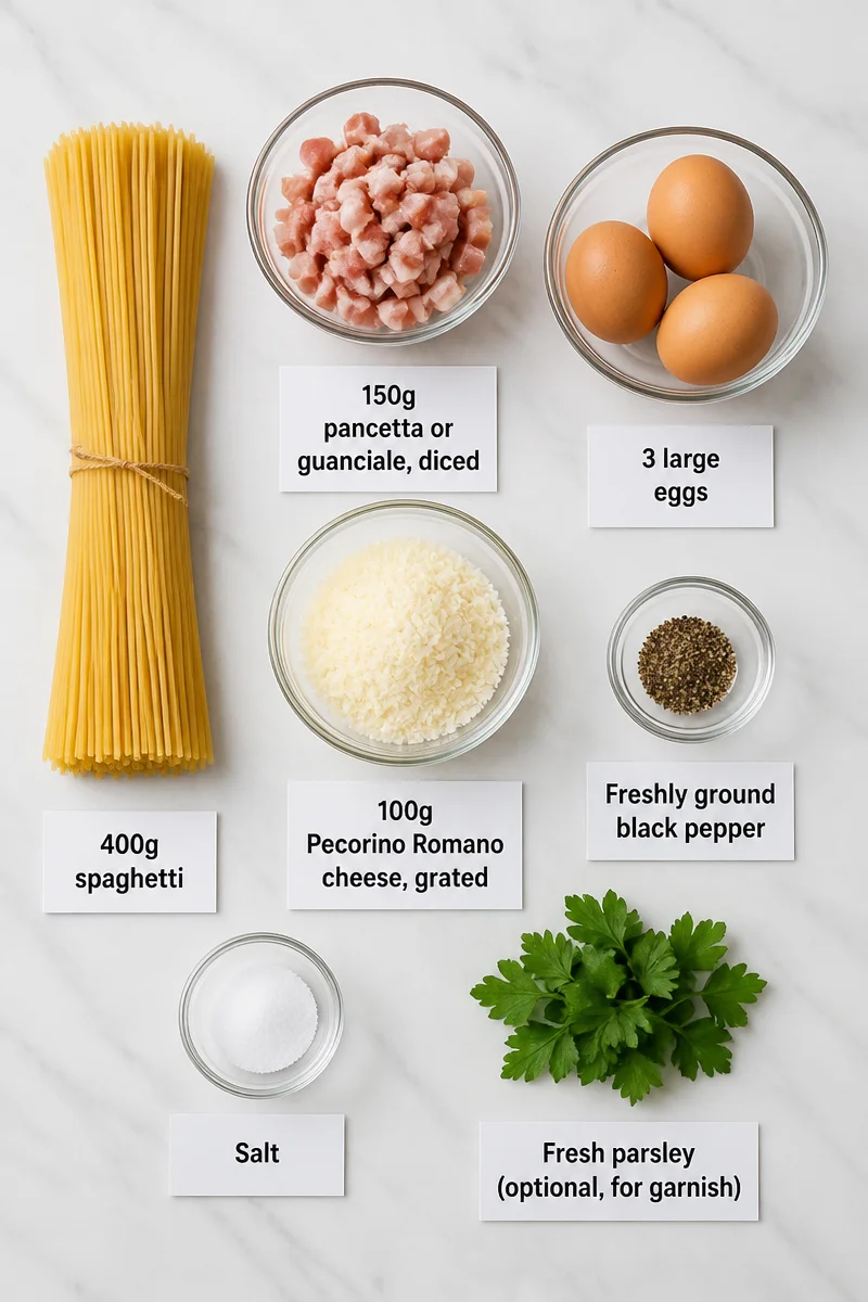 Authentic Pasta Carbonara with Crispy Pancetta