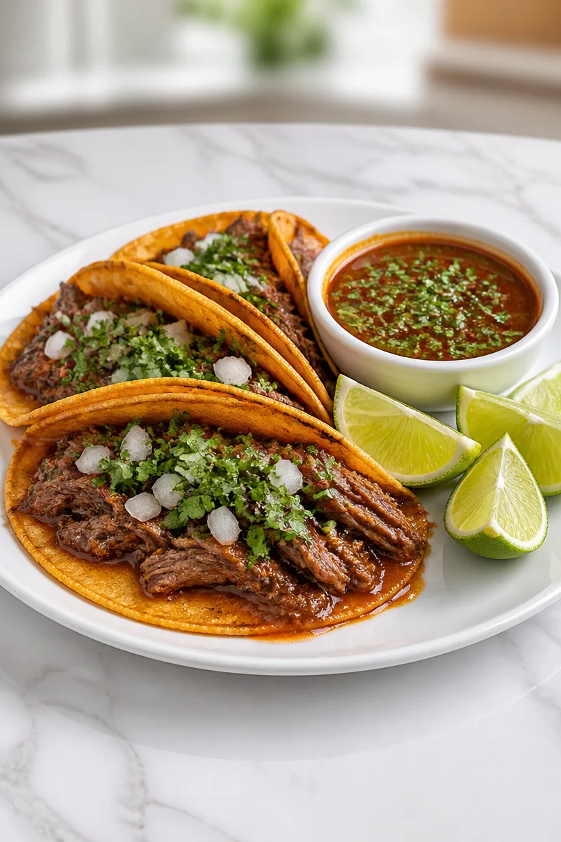 Authentic Slow Cooked Beef Birria Taco