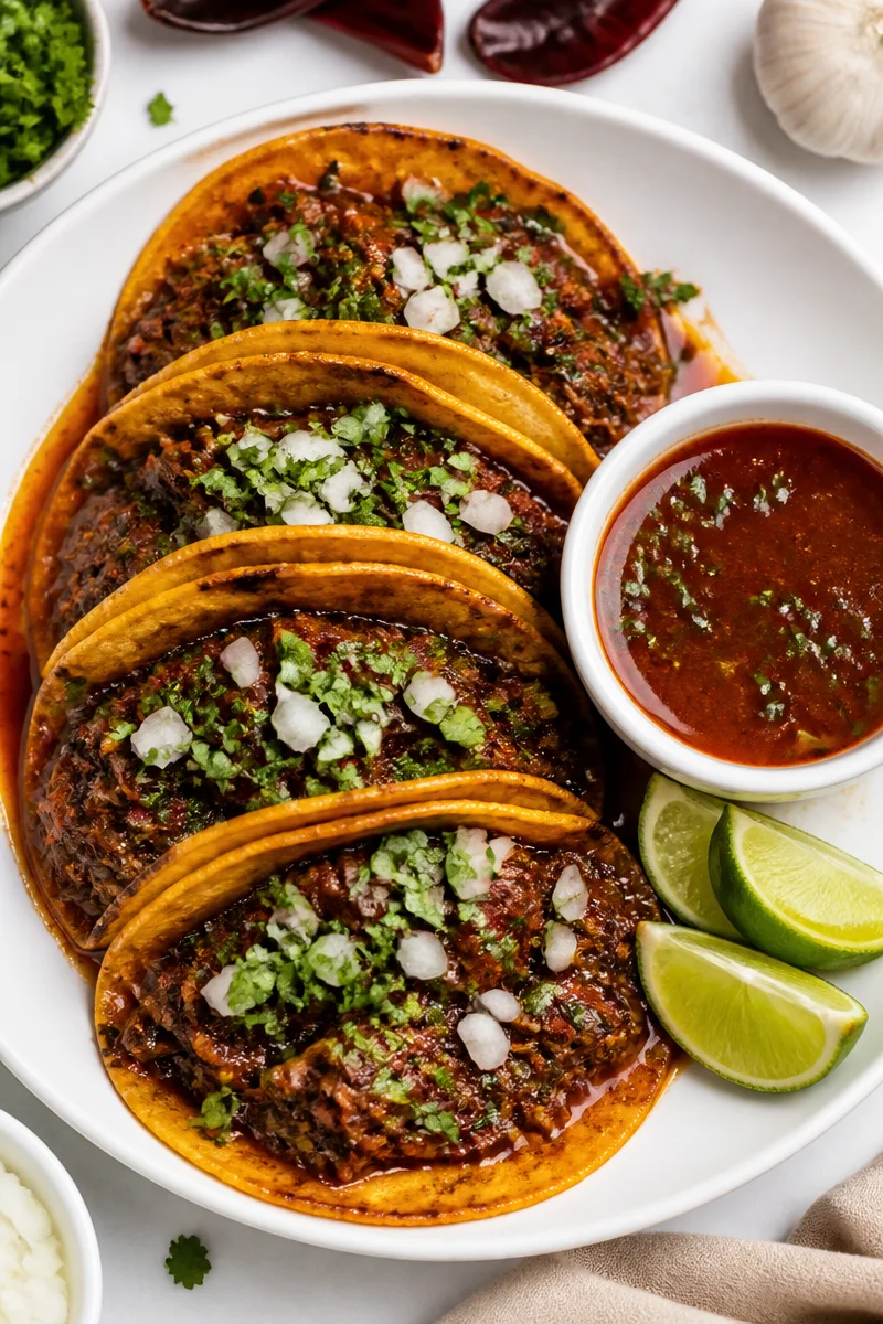 Authentic Slow Cooked Beef Birria Taco