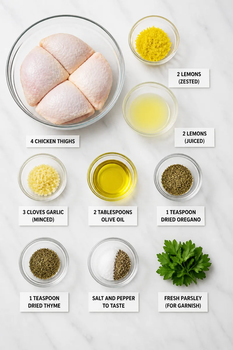 Baked Lemon Herb Chicken Thigh