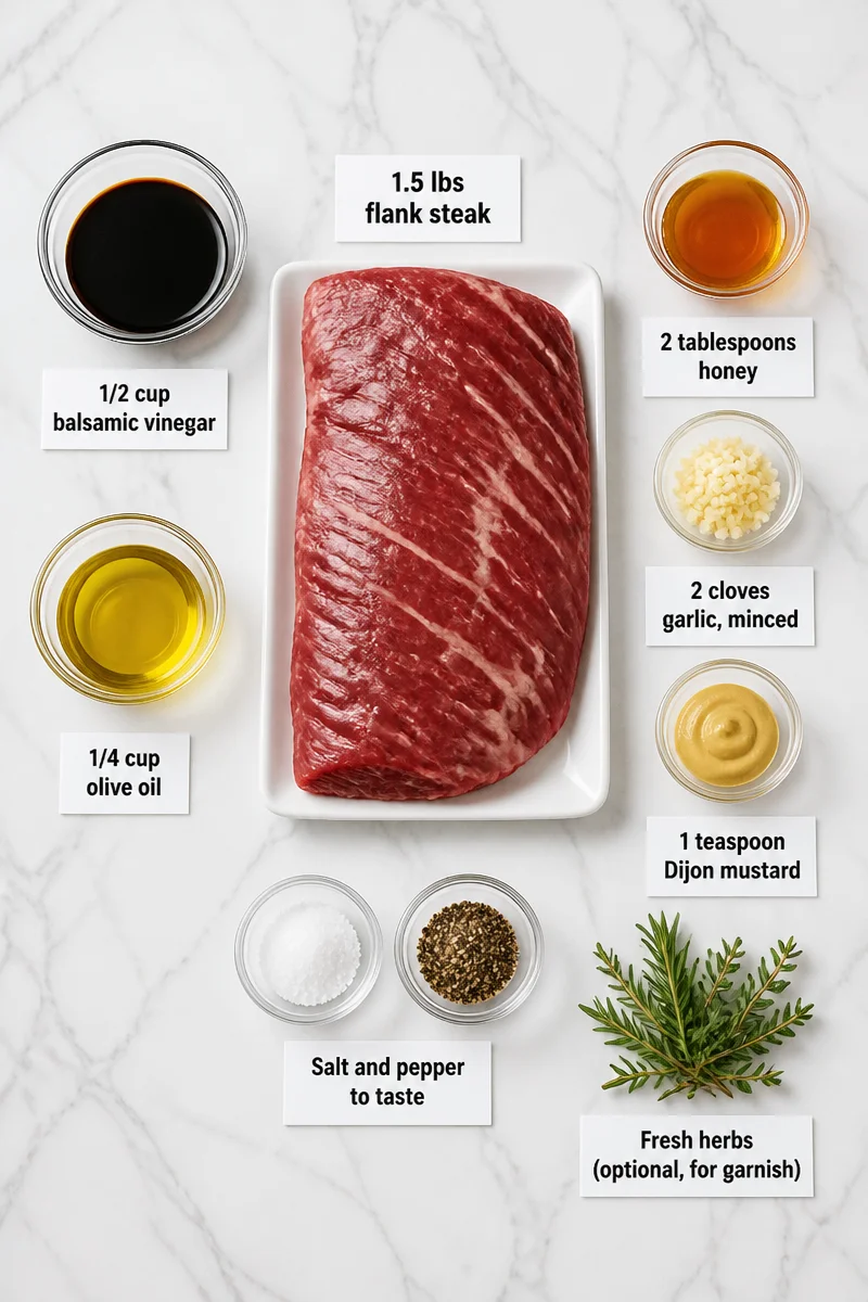 Balsamic Glazed Grilled Flank Steak Recipe