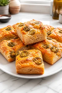 Cheesy Jalapeno And Cheddar Foccacia Bread Recipe