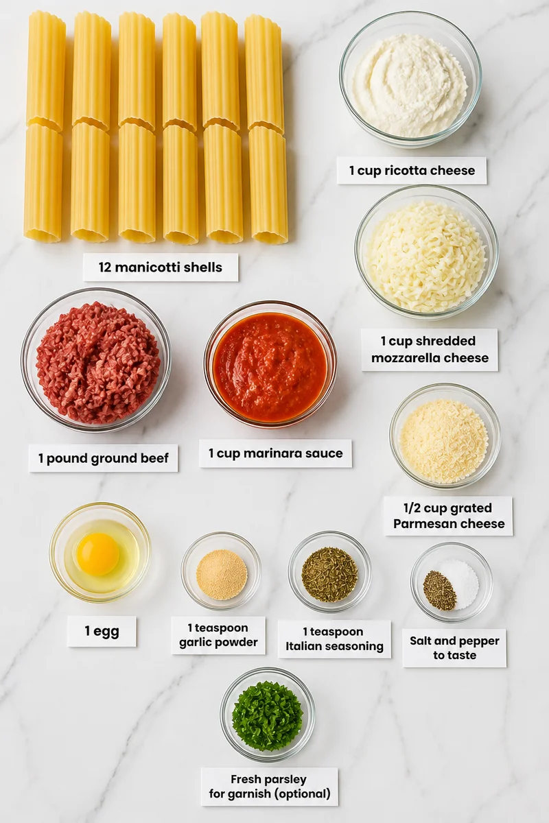 Cheesy Ricotta And Beef Stuffed Manicotti Recipe