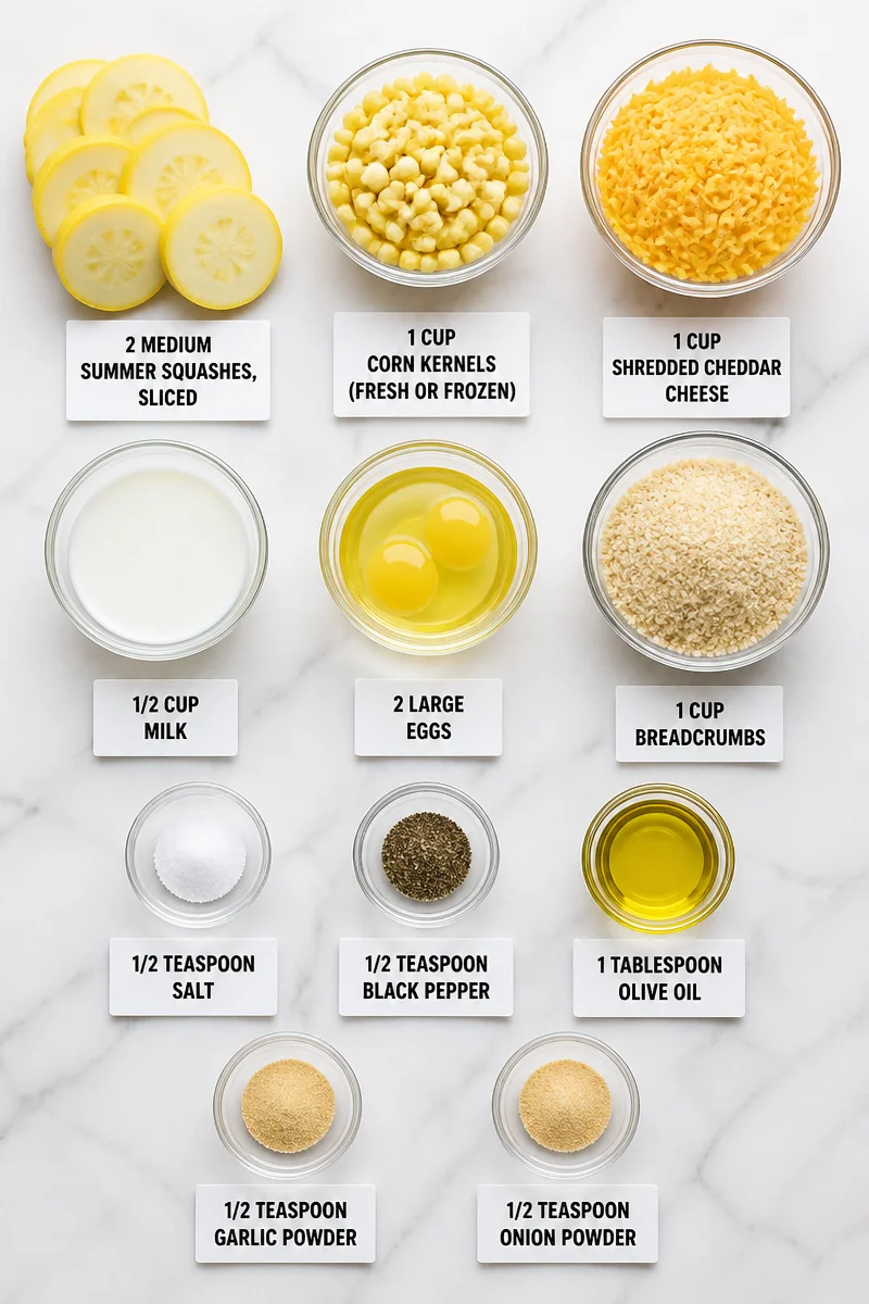 Cheesy Summer Squash and Corn Casserole