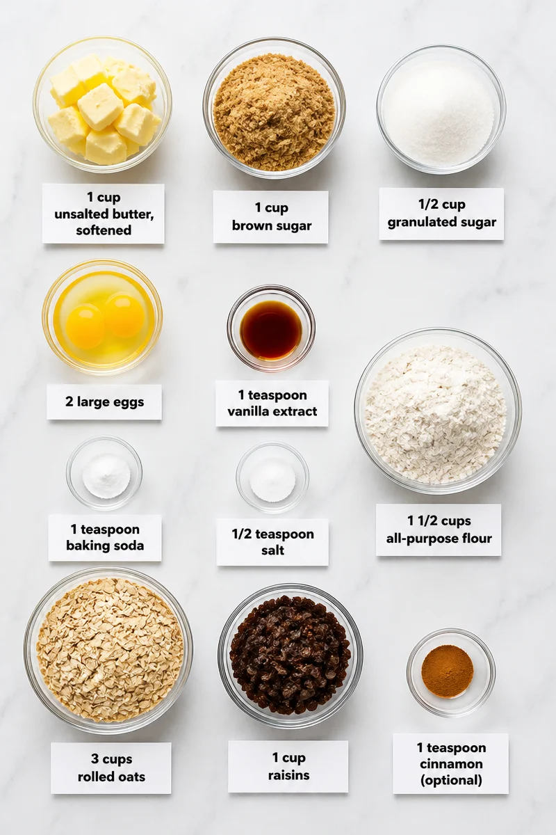Chewy Oatmeal Raisin Cookie Recipe
