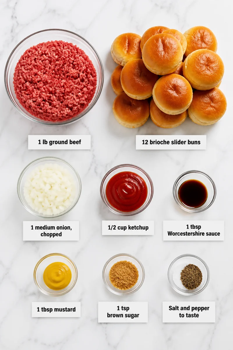 Classic Beef Sloppy Joe Sliders on Brioche Buns
