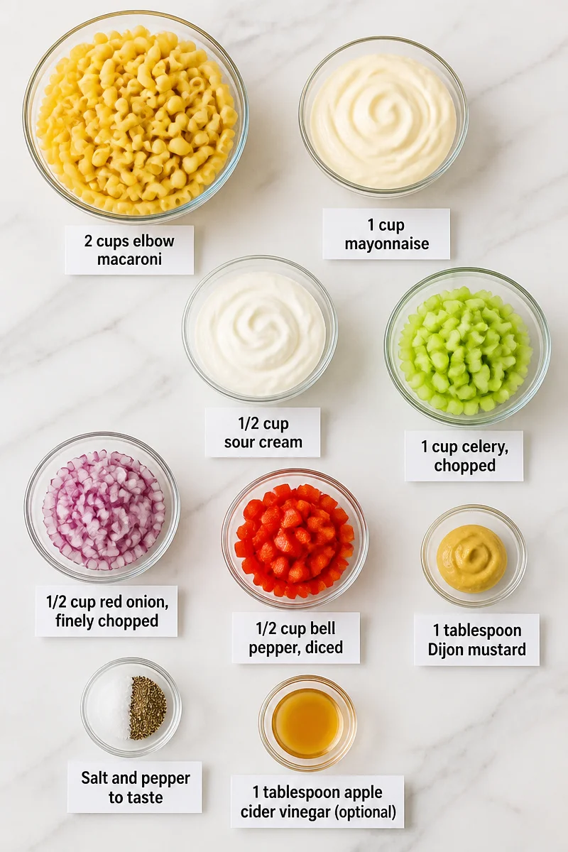 Classic Creamy Macaroni Salad with Celery