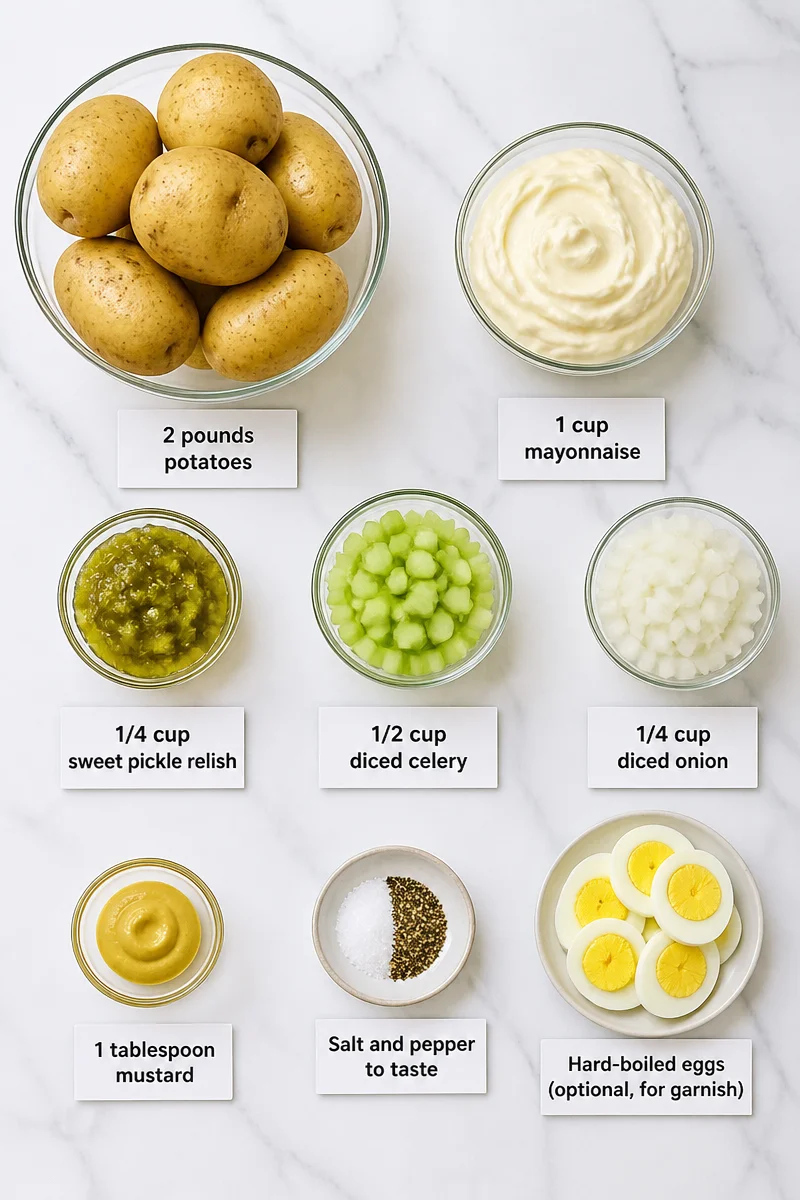 Classic Hellmans Potato Salad with Sweet Pickle Relish