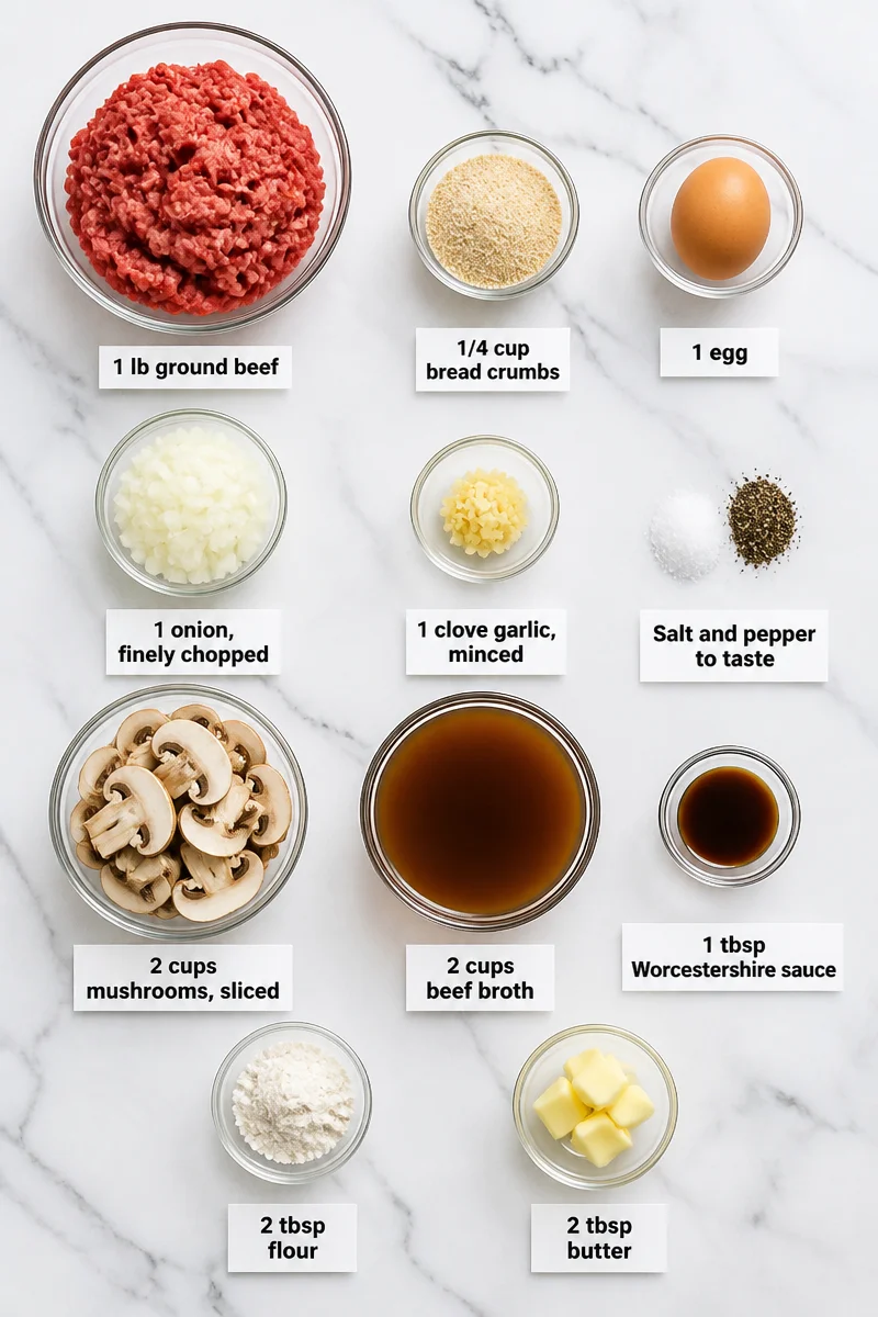 Classic Salisbury Steak with Mushroom Gravy