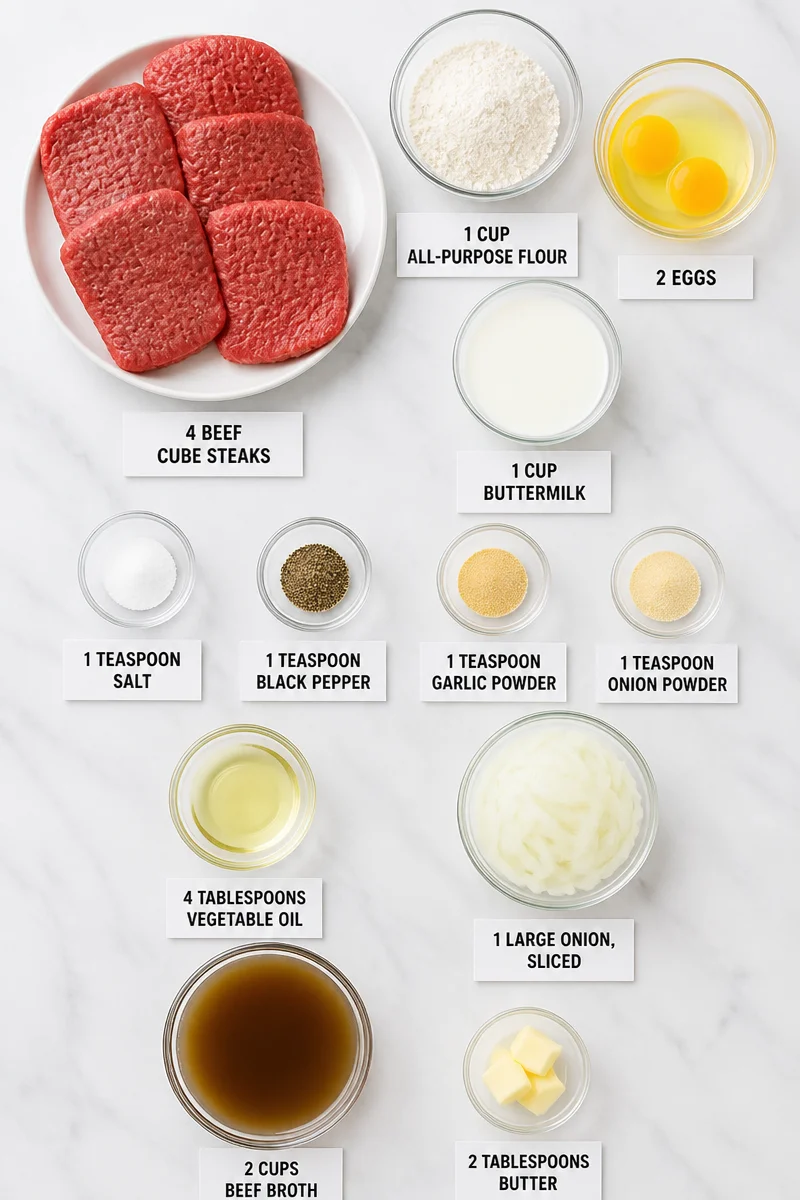 Classic Southern Chicken Fried Steak with Onion Gravy