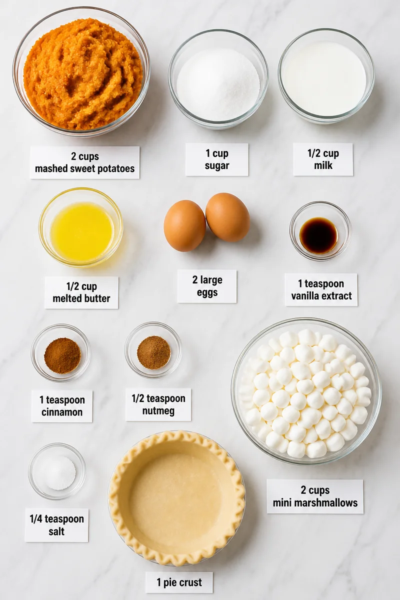 Classic Southern Sweet Potato Pie with Marshmallow Topping